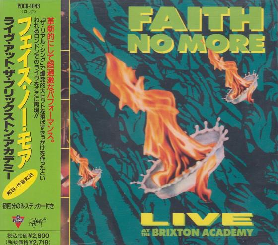 

CD FAITH NO MORE - Live At The Brixton Academy POCD1043 Slash, London R 1991 Japan Rock Used