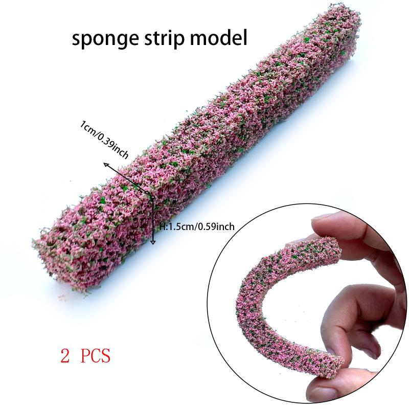 2 Stück Simulation DIY Materialien Graszaun Strauchstreifen Grün Sandtisch Miniaturmodell Für Außen Innen Gebäude Diorama