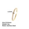 Non Tarnish PVD Gold Plated Jewelry Inlaid With Cubic Zirconia Bangles Stainless Steel Simple Bangle Bracelet Sets Women Jewelry