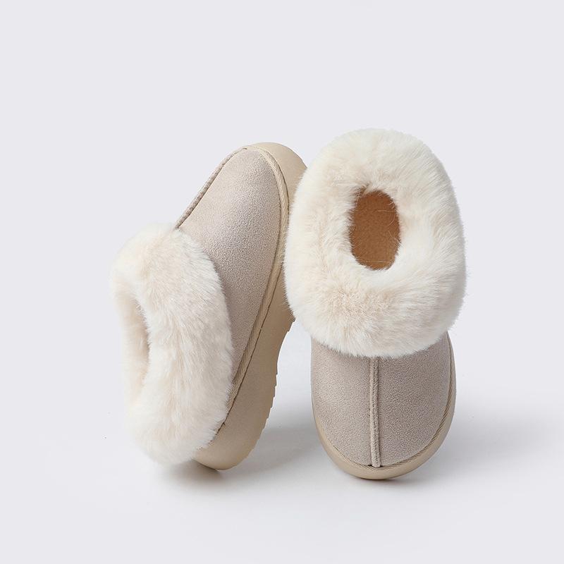 Winter couple cotton slippers women's home winter household cotton mop indoor non-slip home velvet warm cotton shoes