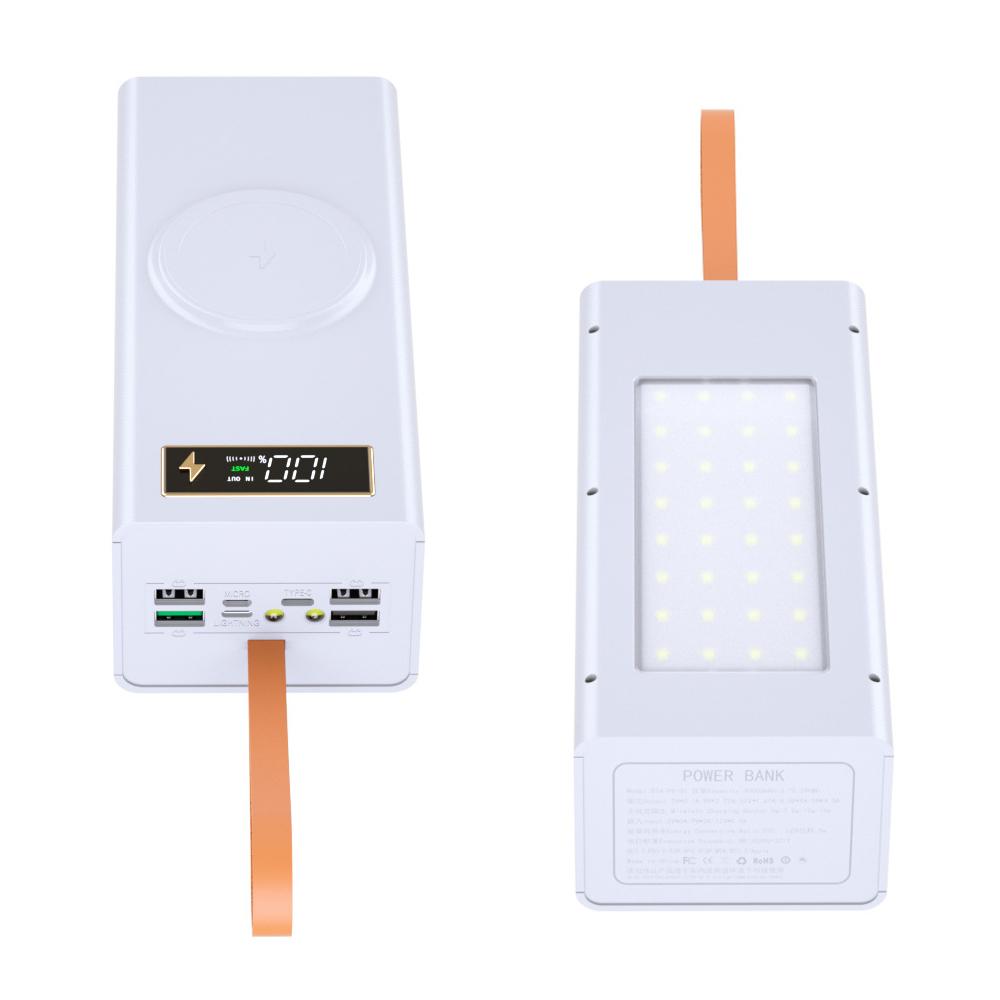 24 Cells 18650 DIY Power Bank Case Kit Detachable No Soldering Wireless Charging Camping Light Mobile Power Shell No Battery