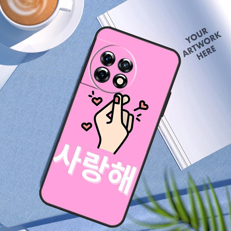 Cute Korean Saranghae I love you Case For OnePlus Nord 5 CE 4 3 2 Lite N20 N30 OnePlus 15 13 12 11 9 10 Pro 12R 13T 13R Cover