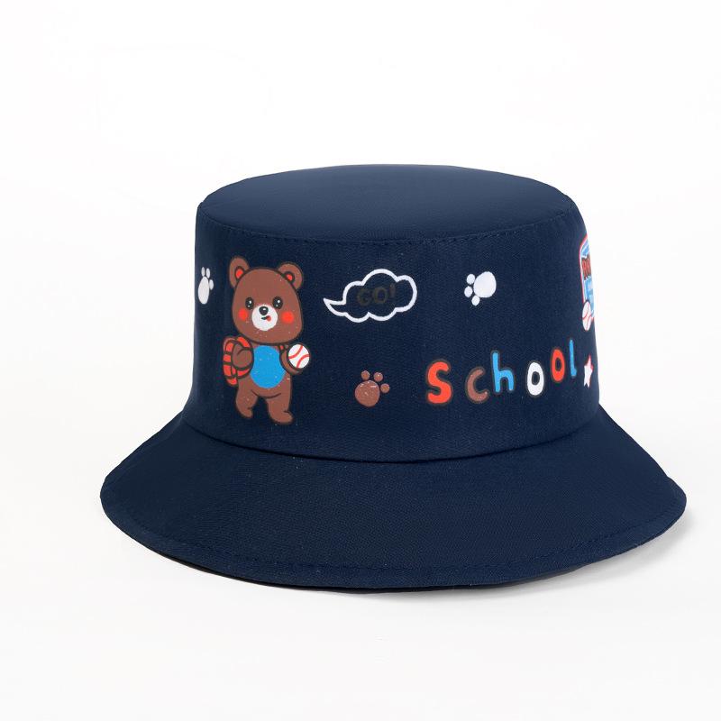 Kinder Fischerhut - Happy Little Bear Design, Sonnenschutz für Jungen & Mädchen
