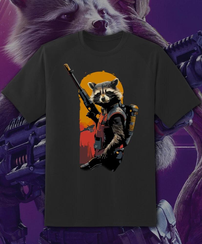 Rocket Guardians Of The Galaxy Retro Video T Shirt Adult & Youth Sizes Fast Ship XXXL