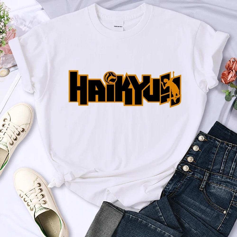 Japanese Anime Haikyuu T-shirt Women Top Harajuku Japan Style T Shirt Unisex Summer Clothes Y2k Short Sleeve Women's T-shirts