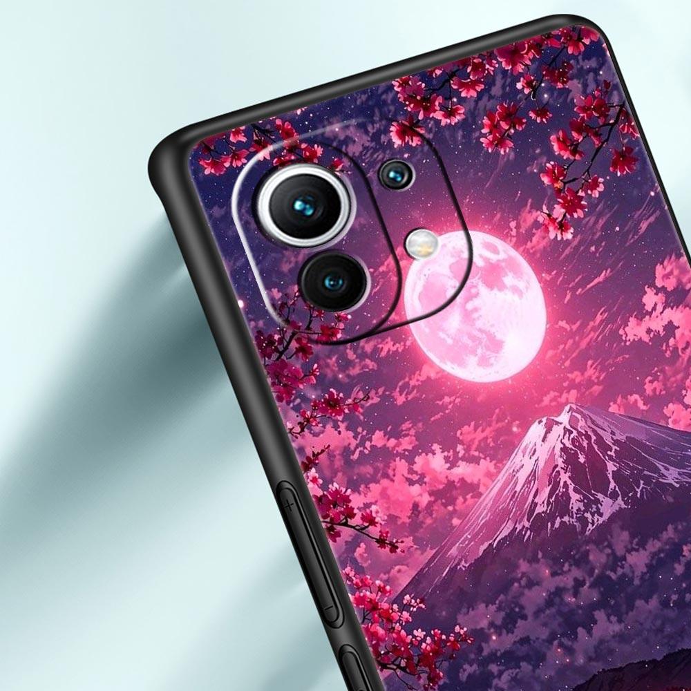 Pink Sunset Mountain Phone Case Cover for Xiaomi Mi 17 15 14 13 12 11 Ultra 15T 14T 13T 12T 11T Pro Lite 5G Soft TPU Shell Capas