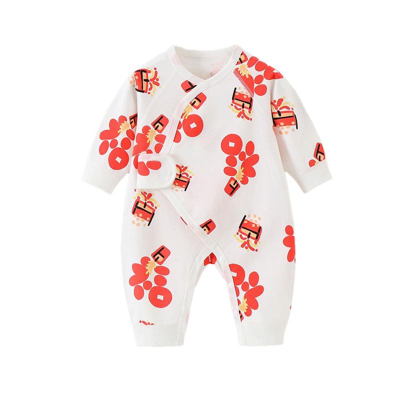 Neugeborenen Strampler aus reiner Baumwolle mit Schmetterlingsmotiv - Atmungsaktiver doppellagiger Anzug für Herbst und Frühling