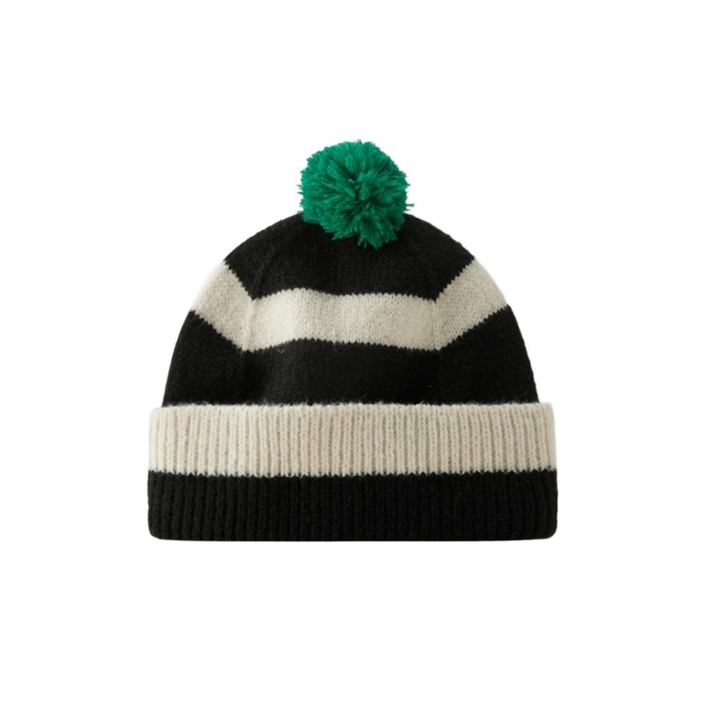 Korean Style Knitted Hat Advanced Stripes Cover Head Cap Fashion Couple Hat  Christmas Gift