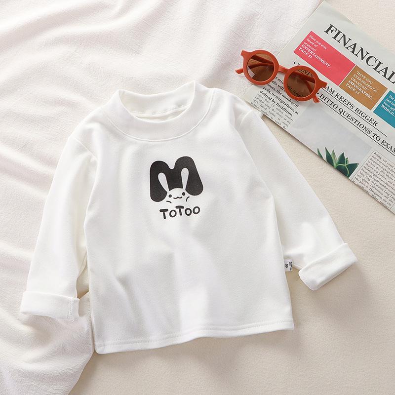 

Детская футболка с длинным рукавом из немецкого бархата с круглым вырезом на весну/осень - маленькие/средние размеры 120 cm