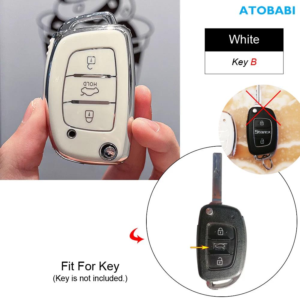 Tpu Car Key Case Remote Fobs Cover For Hyundai Solaris Sonata Elantra I10 I40 Ix35 Creta H1 Grand Santa Fe Tucson Auto Accessory
