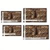 Velvet Non Slip Spandex Bottom Area Large Mat Black Imitation Leopard Animal Fur American Modern Style Machine Washable