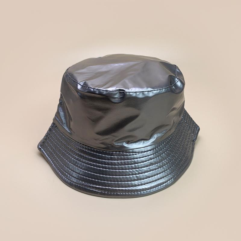 Cappelli a secchiello in pelle verniciata di nicchia Nuovi unisex Parasole Semplici Traspiranti Bicolore Versatili Moda Personale Cappelli da pescatore