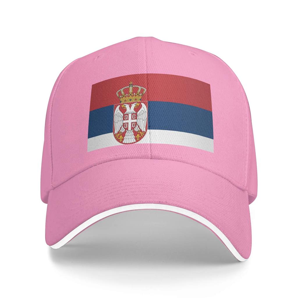 Flag of Serbia Sun Baseball Cap Summer Yk Retro Trucker Hat For Men Adult Outdoor Sport Baseball Caps