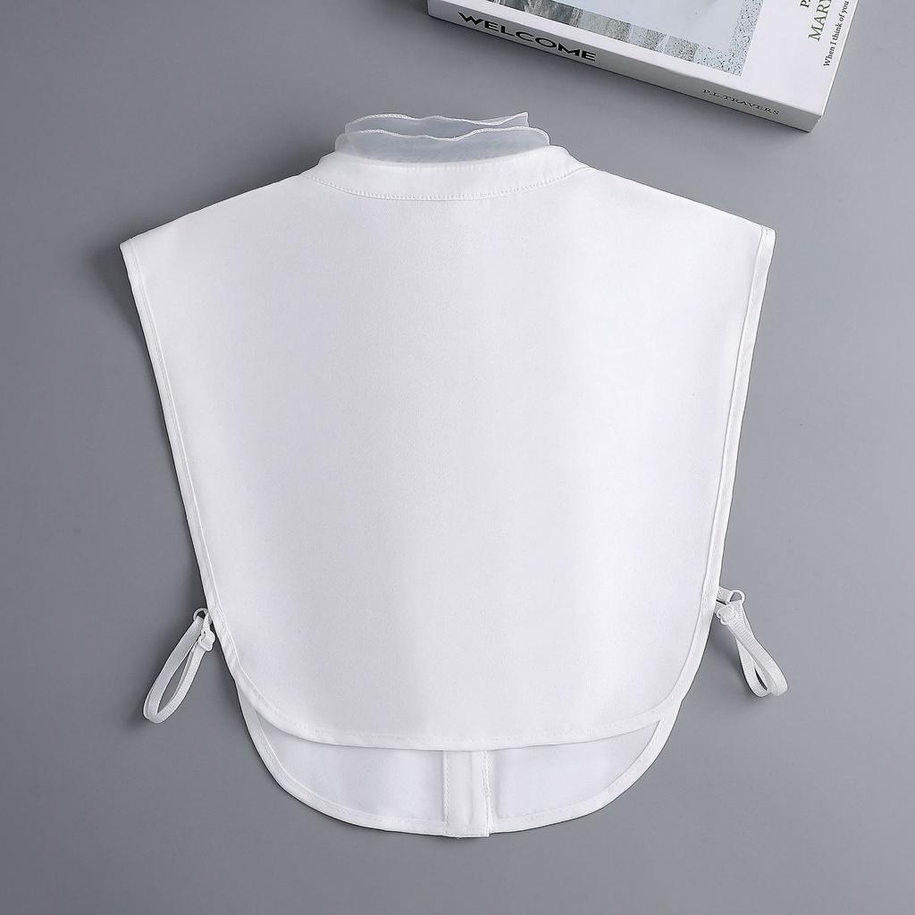 False Collar Ladies Versatile Chiffon Trim Stand Collar With Sweater Base Fake Collar Bow