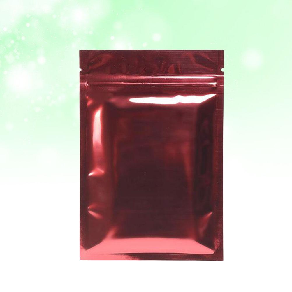 100Pcs Aluminum Foil Food Bags Resealable Zipper Zealed Pouches for Beans Chocolate Cookies Nuts Dried Fruit Electronics