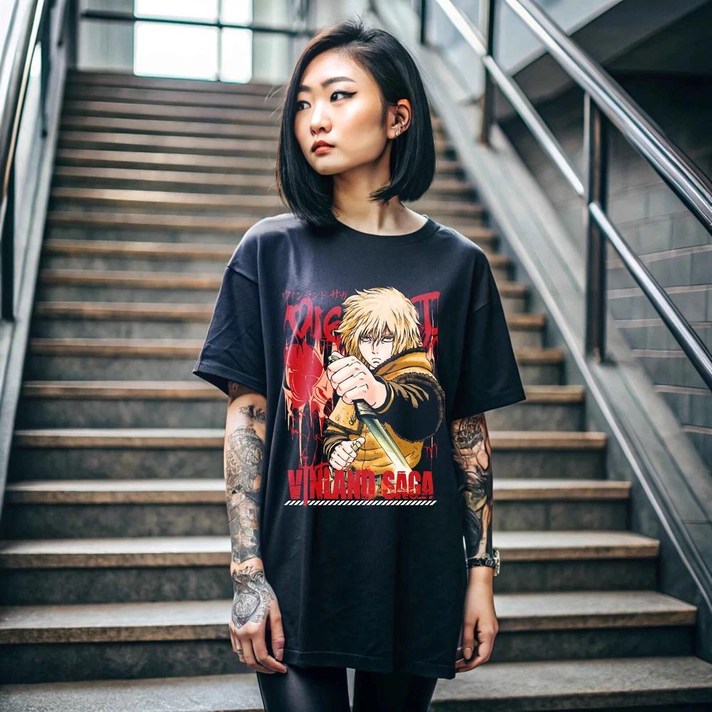 Anime Vinland Saga Shirt Thorfinn Shirt Vinland Askeladd Black T Shirt S