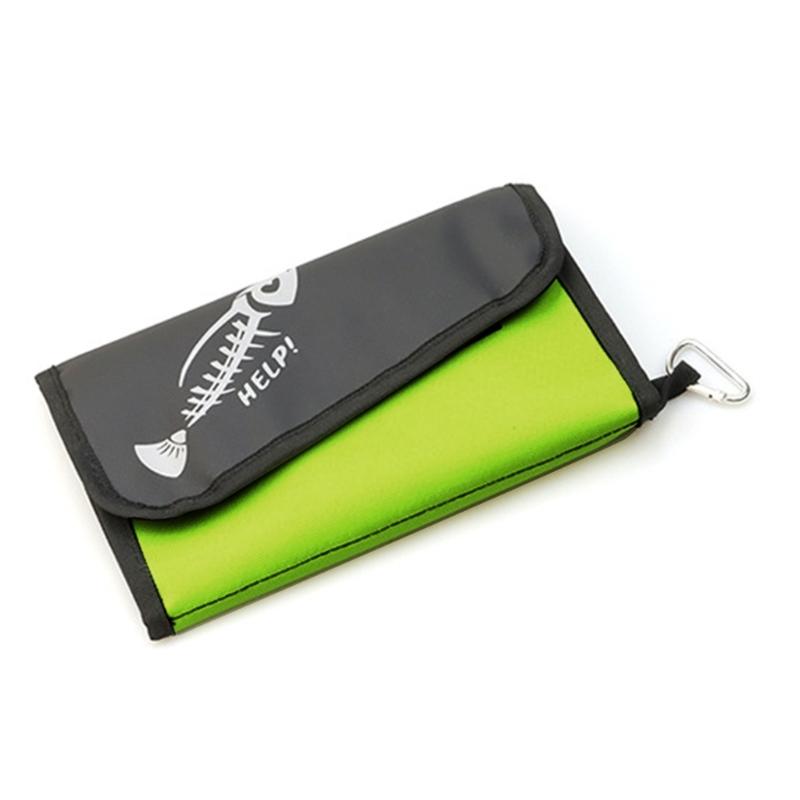 

Fishing Tackle Bag Fishing Lure Storage Wallet Carabiner Waterproof Baits Bag Tackles Bag with Carabiner Soft Baits Case