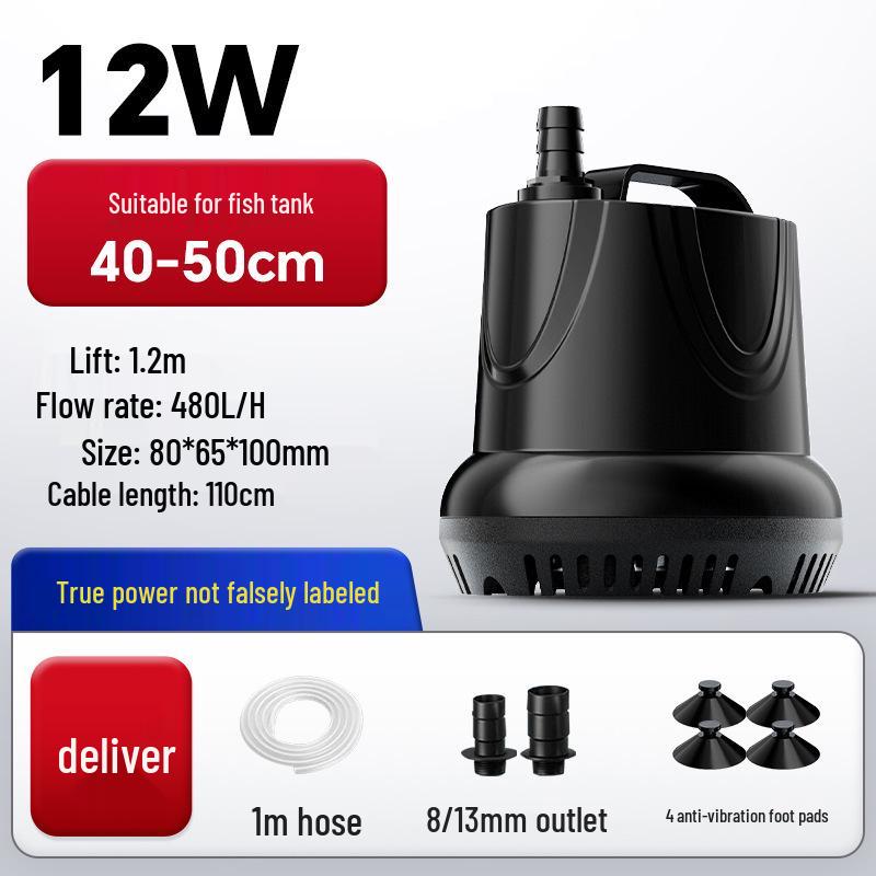 Silent Submersible Fish Tank Pump: Small Bottom Suction & Water Circulation Filter