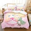 3D Anime Bibliophile Princess Bedding Set Printed Comforter Quilt Bed Cover Duvet Cover Pillow Case 3 Pieces Set Kids Adult Size