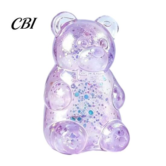 Animal Stress Toy Mini Clear Bear Squeeze Toy, Relief Sitting Sensory Soft Stretchy Sugar Ball Fidget Party Favors Adult