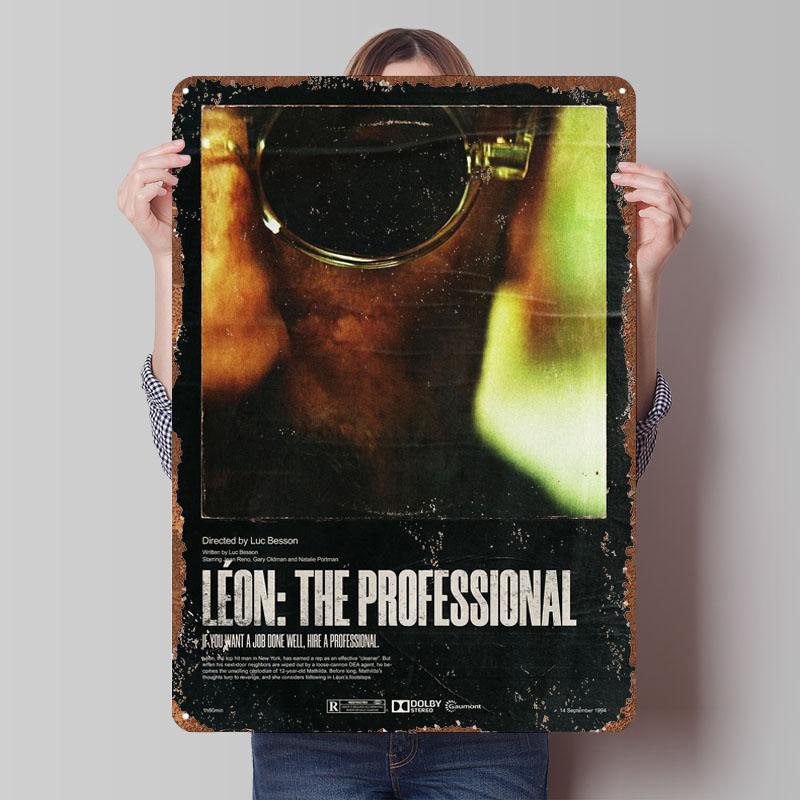 

Leon the Professional Poster TV Series Tinplate Sign Retro Customized Metal Signs for Home Room Wall Art Garage Decoration Decor 20x30cm（7.8x11.8inch）