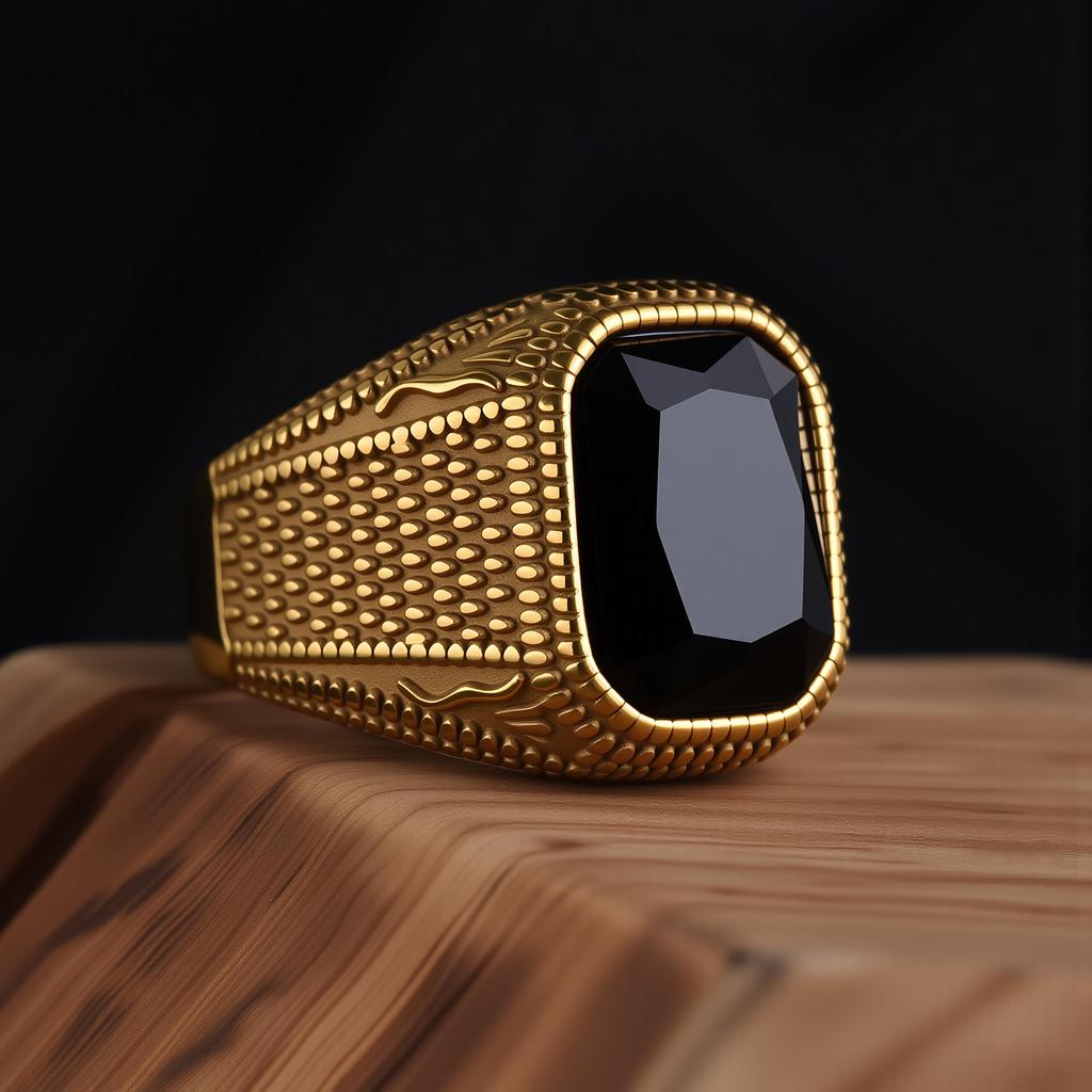R3271 Para Hombre/Mujer Alta Calidad Acero Inoxidable 316L Múltiples Colores Estilos de Piedras Preciosas Anillos de Ónice Joyería Clásica Tendencia de Moda
