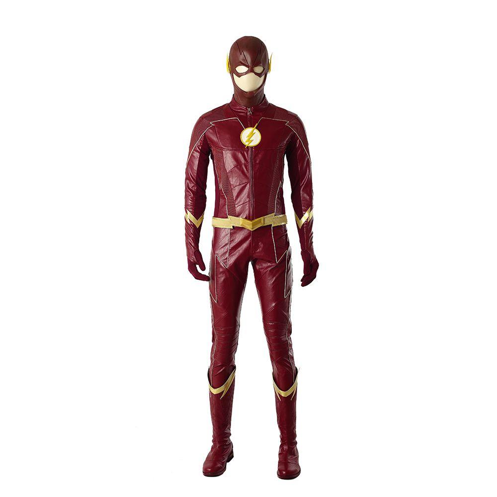 The Flash Season 4 Cosplay Barry Allen Costume Premium Quality Fancy Dress Men Halloween