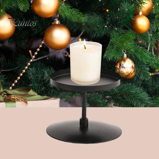 3-teiliges Weihnachts-Kerzenständer-Kerzenhalter-Set aus Metall, moderner, eleganter Tisch-Kerzenständer für Heimdekoration