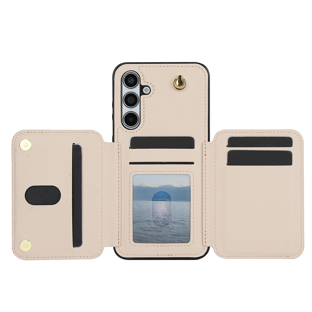 Zipper Wallet Purse for Samsung Galaxy A15/A14/A13/A55/A54/A53/A52/A51/A73/A72/A71 Crossbody Case with Strap Credit Card Holder