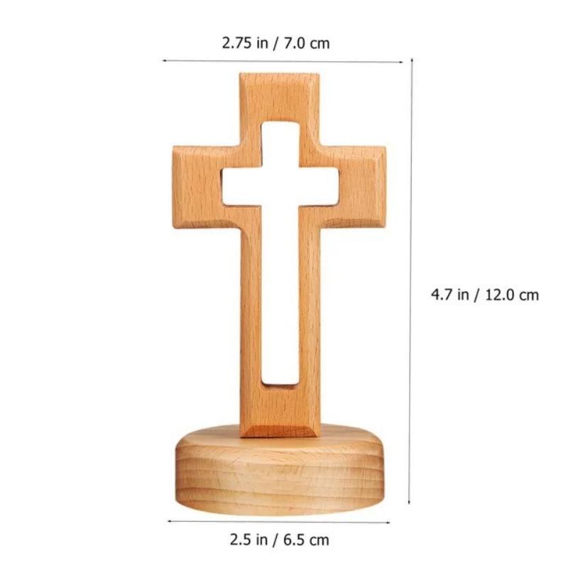 Kruis Hout Kruisbeeld Staande Jezus Muur Houten Religieus Christelijk Tafeldecoratie Heilige Kerk Religieus Ornament Beeld Geschenken