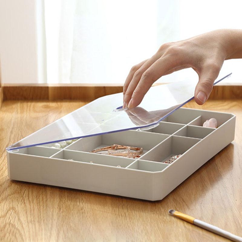 Schlafzimmer Schminktisch Schmuckaufbewahrungsbox, Heim Desktop Trennwand Aufbewahrungsbox, Ohrringe, Armbänder und Halsketten Schmuckschatulle