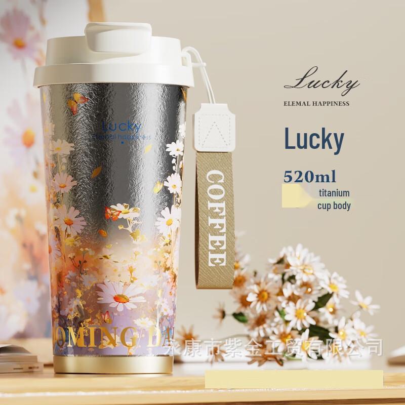 MRSIKEY Titanium Alloy Insulated Water Bottle with Tea Infuser
