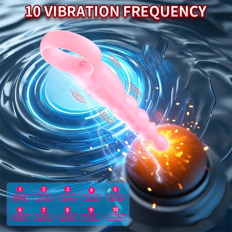 Anal Vibrator for Women Vibrating Anal Beads Butt Plug Prostate Massage Soft Silicone Plugs Sex Toys For Adults Sex Toy 18+