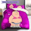 Rodinný typ Vzor Povlečení Sada prošívaných dek Quilt Cover Povlak na polštář Domácí dekorace Dárek k narozeninám (1 * povlak na peřinu + 2 * povlak na polštář, bez jádra)