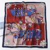 Spring and summer thin printed silk scarf sun protection simulation silk small square scarf autumn and winter warm scarf fashion versatile professiona