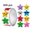 500pcs/roll Laser Star Smile Stickers Per Roll 25mm Reward Chart Decals Cute Labels for Kids Teachers Reward Stickers Decoration