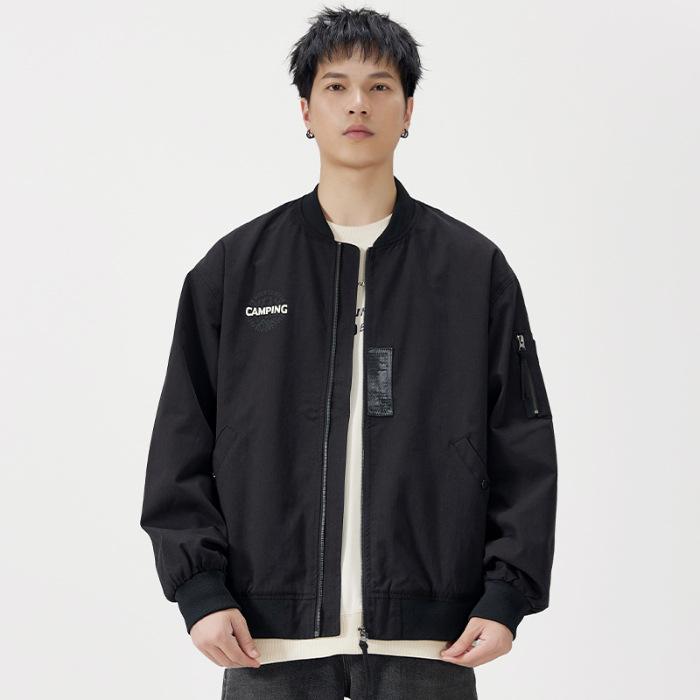 

Американский модный бренд повседневное пальто мужское свободное большой размер универсальная летная одежда тренерская куртка топ модный 3XL чёрный