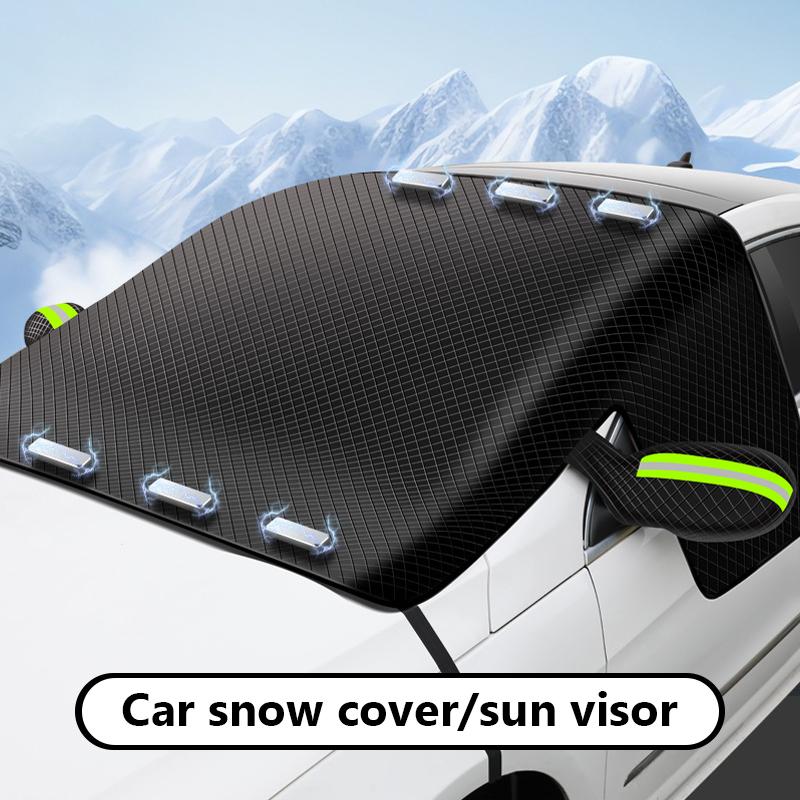 

SEAMETAL Магнитный автомобильный чехол от снега, защитные чехлы на переднее окно, защитные чехлы из ткани Оксфорд, наружные чехлы на лобовое стекло для MPV, внедорожника, седана, хэтчбека