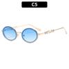 European and American fashion new retro trend sunglasses high-end diamond round sunglasses street shooting versatile personalized glasses