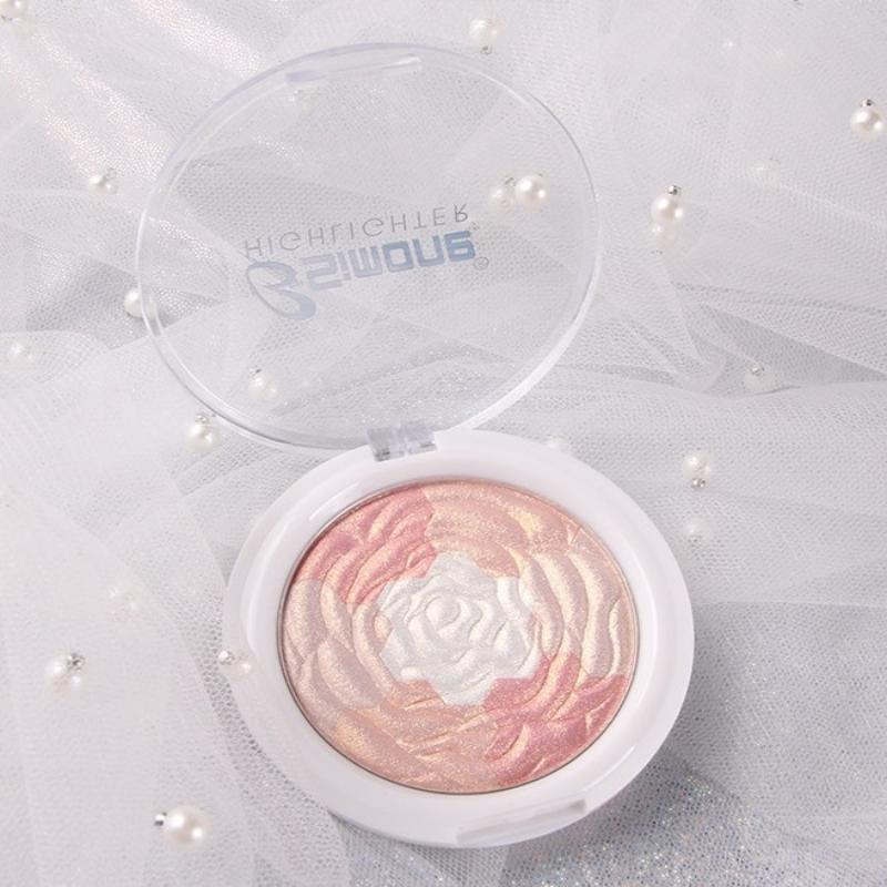 Bsimone Diamond Highlighter Powder Palette Glitter Face Contour Brighten Makeup Shimmer Ultra-Concentrated Illuminate Cosmetic