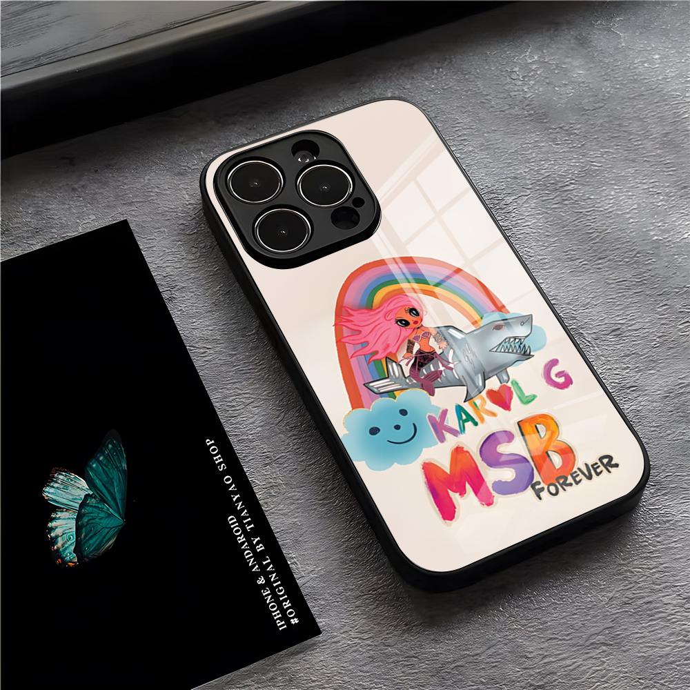 Singer K-Karol G Phone Case For IPhone 17 Pro Max 15 Pro 16 14 Plus 12 13 Mini 11 Pro Shockproof Glass Cover