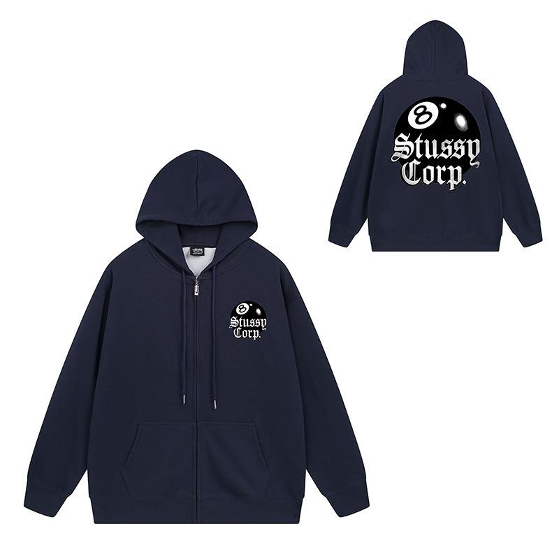 Trendy brand zipper hooded autumn and winter new letter flame pai jiu couple coat