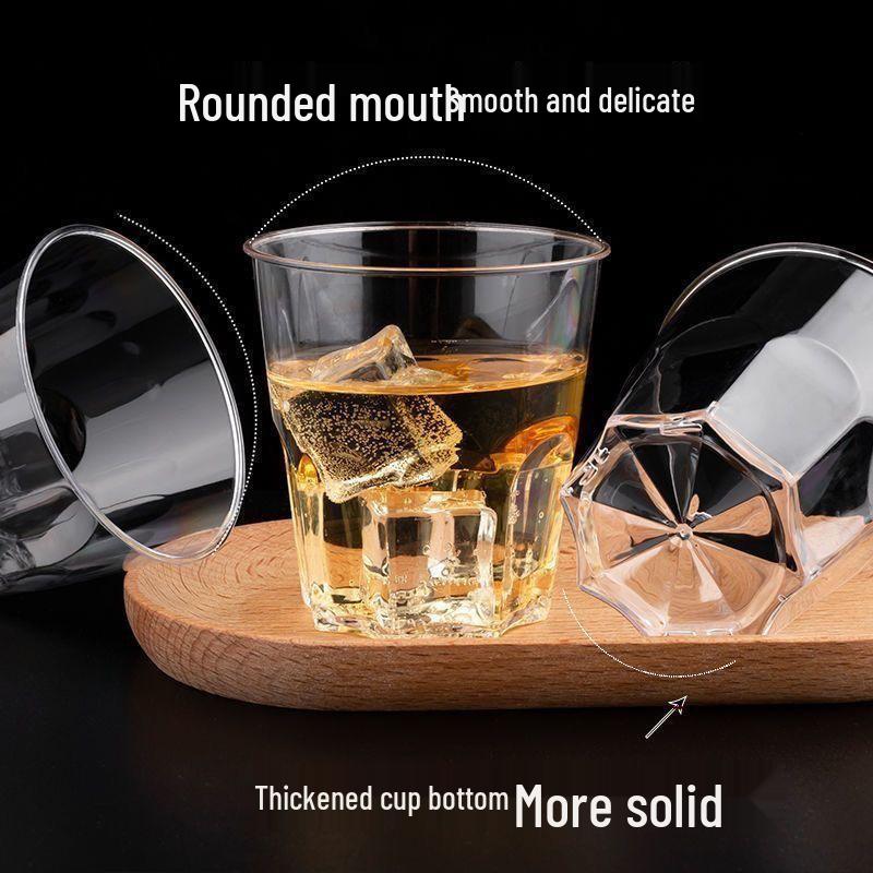 Durable Clear Plastic Cup for Airline, Household, or Outdoor Wine Tasting
