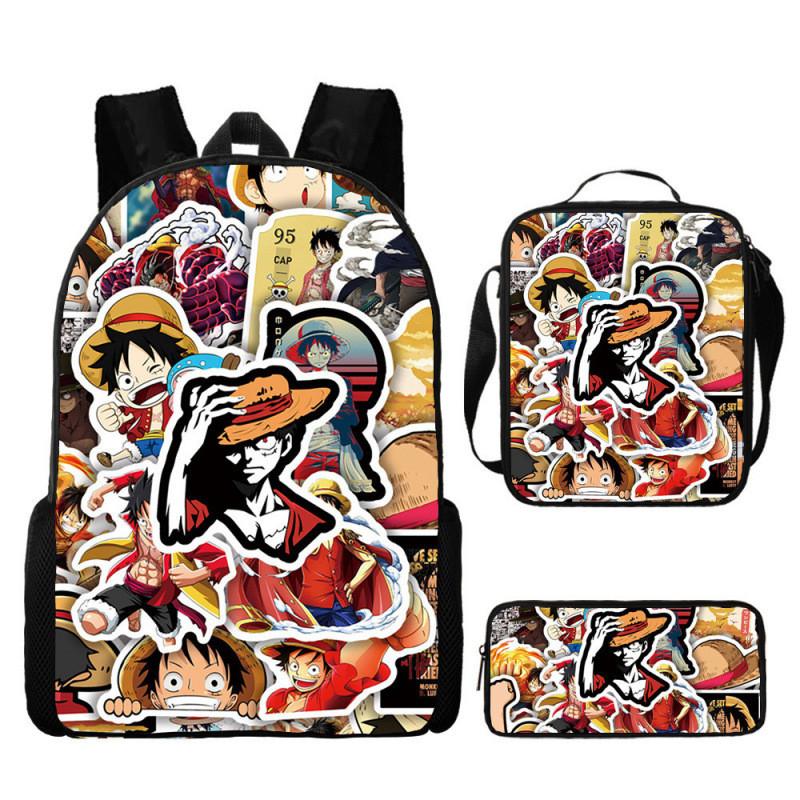 One Piece Backpack Set For Middle School Students Nylon School Bag Pencil Case And Tote Bag