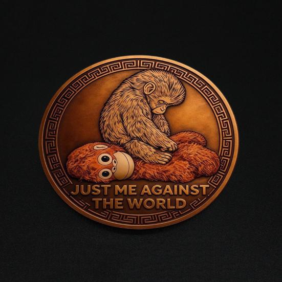 Emotional Support Coin Inspirational Monkey Challenge Pocket Coin Double?Sided Collectible Token for Friends Family Motivation Keepsake