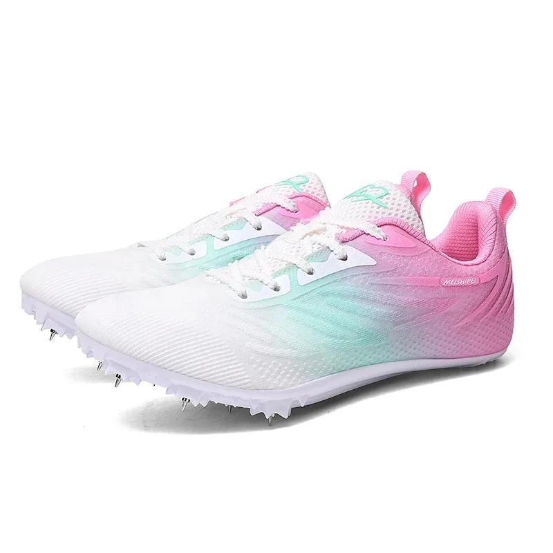 Mens Youth Track Field Shoes Spike Running Athletic Shoes Kid'S Cross-Border Training Shoes Marathon Running Athletic Footwear New