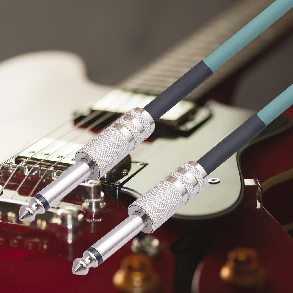 6.35mm HiFi Low-Noise Guitar Cable for Electric Guitar, Mixers, Active Speakers, Electronic Drums, and Electric Bass (10m  32.8ft)