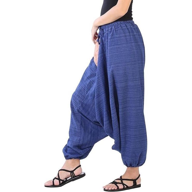 Pantaloni Harem Hippie da Donna Estivi Casual Larghi Pantaloni a Sacchetto Designer Indiano
