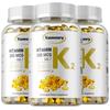 Vitamin K2 Capsules, 200 Mcg, Formulated with Natural Coconut Oil, for Joint Health, Immune Support, and Suitable for Adults.