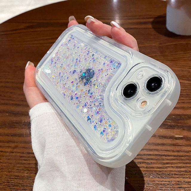 Ins Clear Moale Husa Telefon Bling Glitter Husa Telefon pentru Iphone 14 13 12 11 Pro Max Husa transparenta rezistenta la socuri